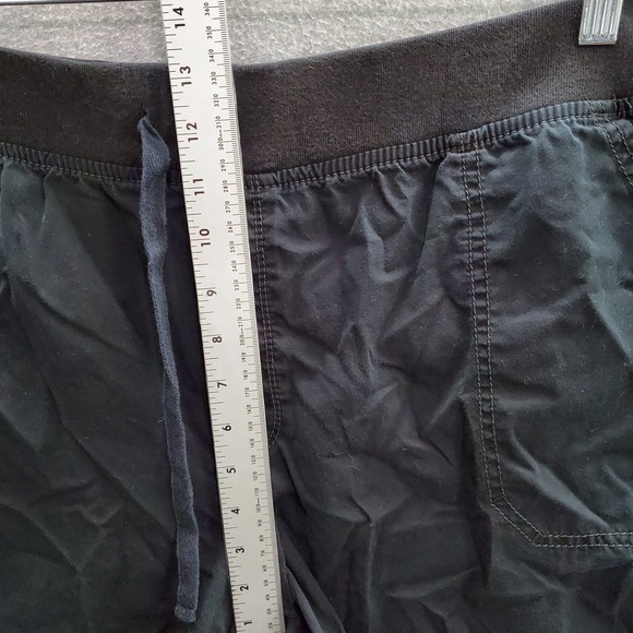 Faded Glory Women Shorts 26w Black Cargo Hiking Pockets Drawstring Inseam 8" - Picture 5 of 7